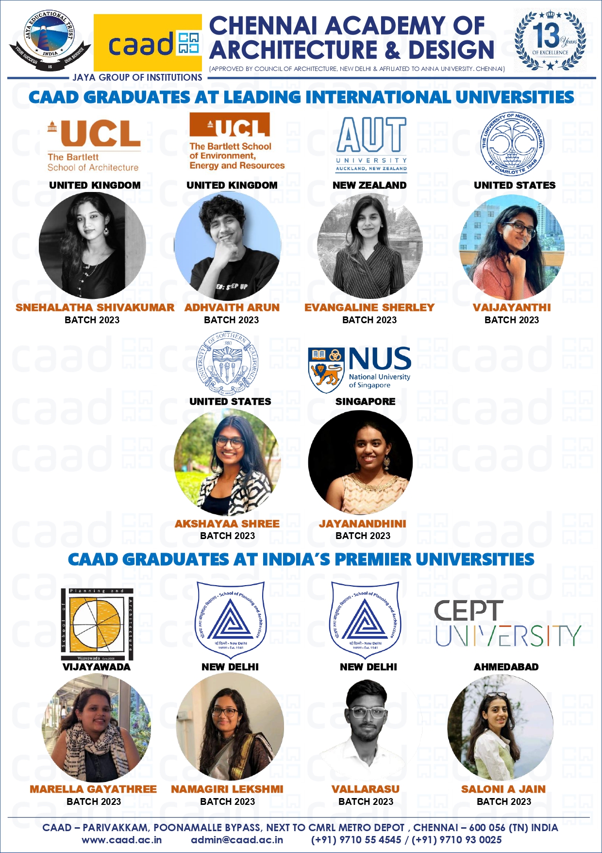 CAAD graduate higher education achievement 4